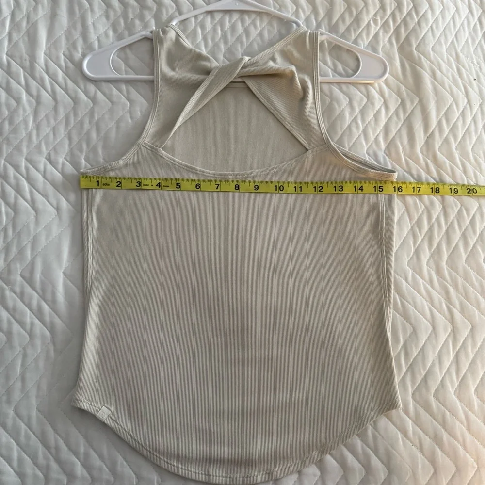 Lululemon Modal Silk Twist-Back Yoga Tank Top Bone